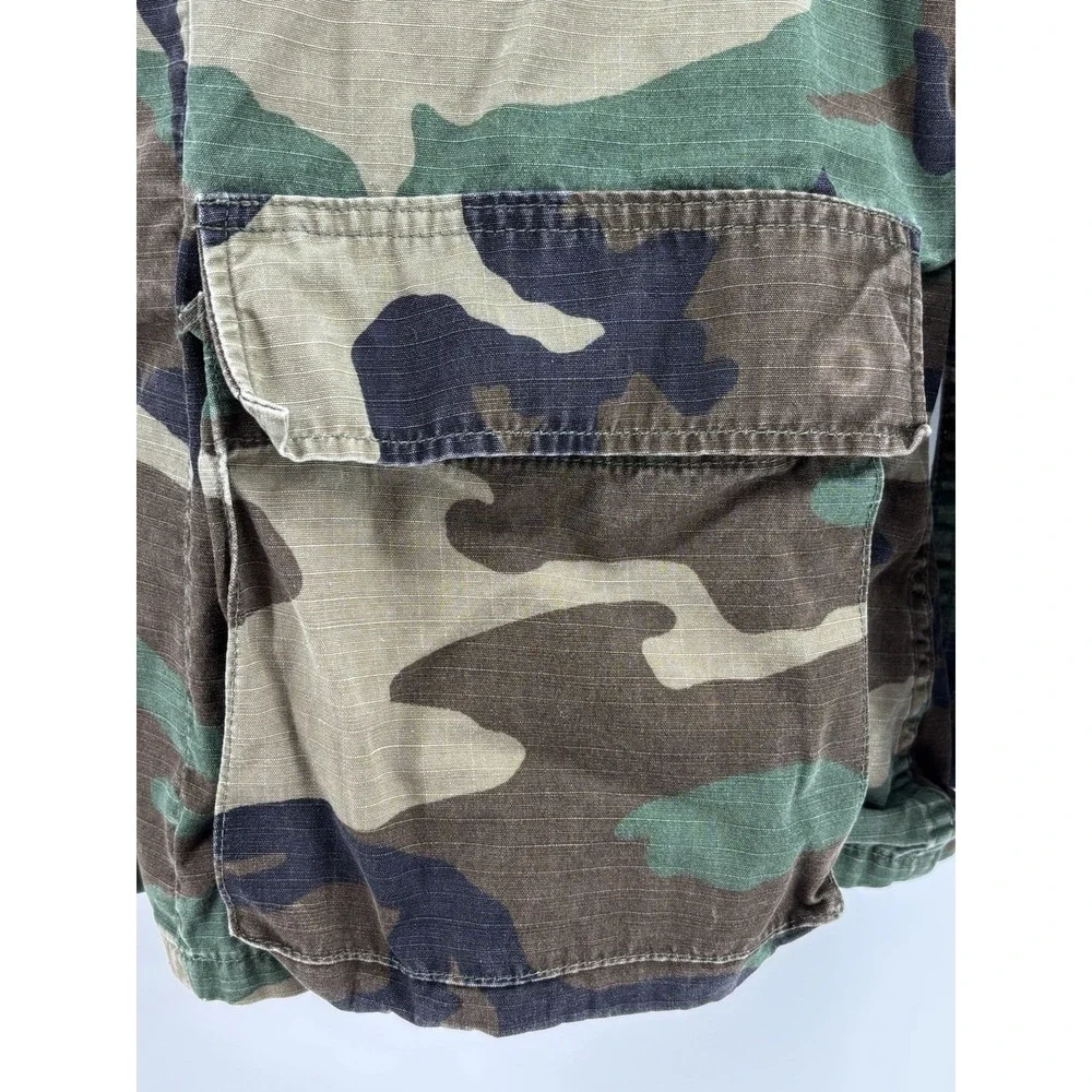 US Army BDU Coat Blouse Woodland Camo Combat Jacket Medium Short 10th Mountain